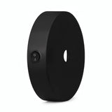 Lille cylindrisk roset i metal med afbryder, Ø 83 mm — Sort