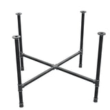 Stel til spisebord, korsform, støbejern og stål Ø 34 mm, 116 × 116 cm, højde 75 cm