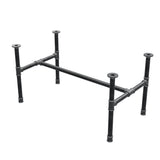 Stel til sofabord, H-form, støbejern og stål Ø 34 mm, 102 × 56 cm, højde 52 cm
