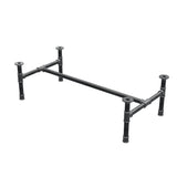 Stel til sofabord, H-form, støbejern og stål Ø 34 mm, 112 × 56 cm, højde 32 cm
