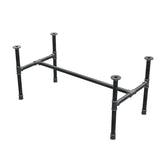 Stel til sofabord, H-form, støbejern og stål Ø 34 mm, 112 × 56 cm, højde 52 cm