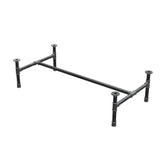 Stel til sofabord, H-form, støbejern og stål Ø 34 mm, 132 × 66 cm, højde 32 cm