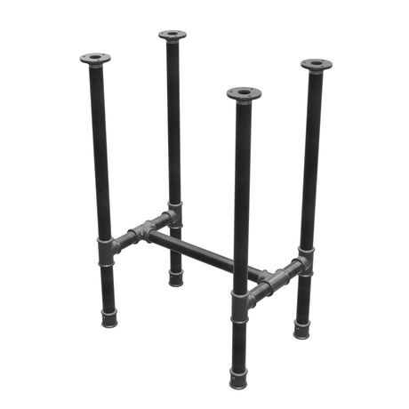 Stel til spisebord, H-form, støbejern og stål Ø 34 mm, 52 × 36 cm, højde 75 cm
