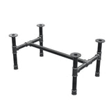 Stel til sofabord, H-form, støbejern og stål Ø 42 mm, 96 × 57 cm, højde 44 cm