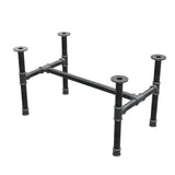 Stel til sofabord, H-form, støbejern og stål Ø 42 mm, 96 × 57 cm, højde 54 cm