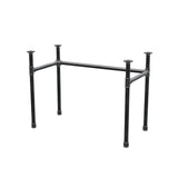Stel til skrivebord, U-form, støbejern og stål Ø 34 mm, 102 × 52 cm, højde 72 cm