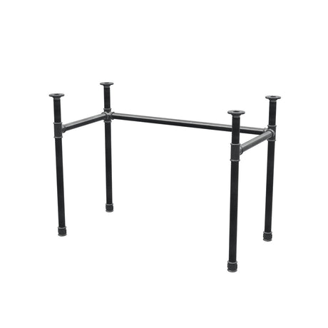 Stel til skrivebord, U-form, støbejern og stål Ø 34 mm, 102 × 52 cm, højde 72 cm