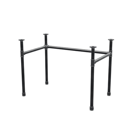 Stel til skrivebord, U-form, støbejern og stål Ø 34 mm, 102 × 62 cm, højde 72 cm