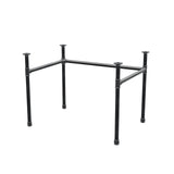 Stel til skrivebord, U-form, støbejern og stål Ø 34 mm, 102 × 72 cm, højde 72 cm