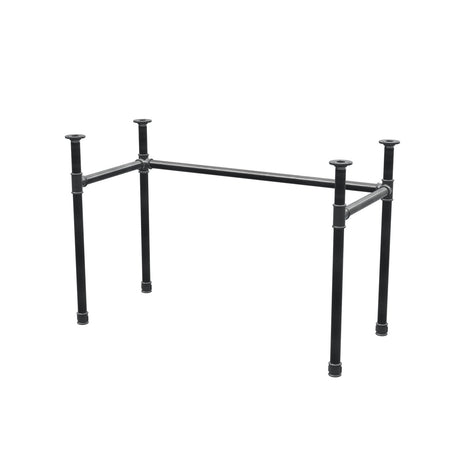 Stel til skrivebord, U-form, støbejern og stål Ø 34 mm, 112 × 52 cm, højde 72 cm