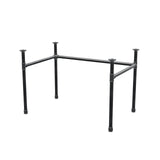 Stel til skrivebord, U-form, støbejern og stål Ø 34 mm, 112 × 72 cm, højde 72 cm