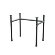 Stel til skrivebord, U-form, støbejern og stål Ø 34 mm, 82 × 52 cm, højde 72 cm