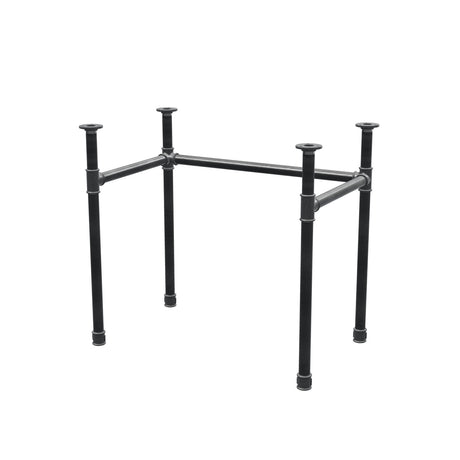 Stel til skrivebord, U-form, støbejern og stål Ø 34 mm, 82 × 52 cm, højde 72 cm