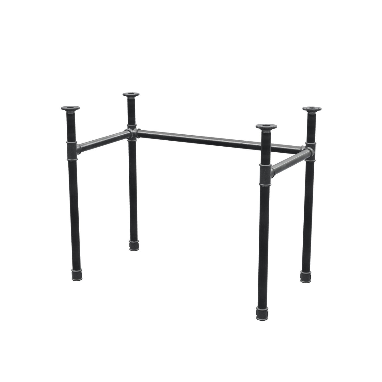 Stel til skrivebord, U-form, støbejern og stål Ø 34 mm, 92 × 52 cm, højde 72 cm