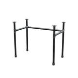 Stel til skrivebord, U-form, støbejern og stål Ø 34 mm, 92 × 52 cm, højde 72 cm