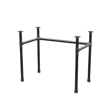 Stel til skrivebord, U-form, støbejern og stål Ø 34 mm, 92 × 52 cm, højde 72 cm