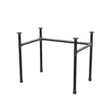 Stel til skrivebord, U-form, støbejern og stål Ø 34 mm, 92 × 62 cm, højde 72 cm