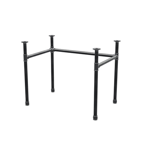Stel til skrivebord, U-form, støbejern og stål Ø 34 mm, 92 × 62 cm, højde 72 cm