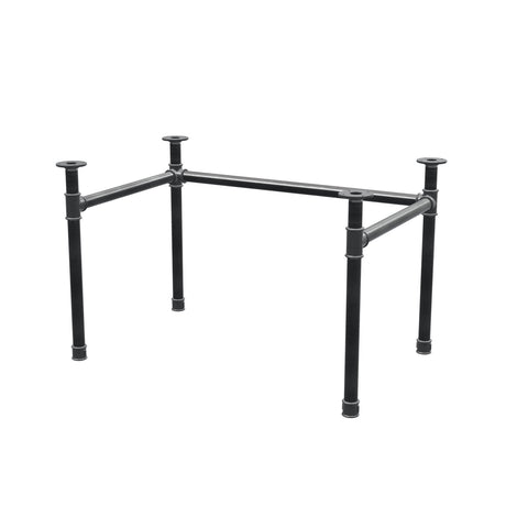 Stel til skrivebord, U-form, støbejern og stål Ø 42 mm, 116 × 76 cm, højde 70 cm