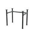 Stel til skrivebord, U-form, støbejern og stål Ø 42 mm, 86 × 56 cm, højde 70 cm