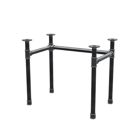 Stel til skrivebord, U-form, støbejern og stål Ø 42 mm, 86 × 56 cm, højde 70 cm