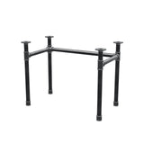 Stel til skrivebord, U-form, støbejern og stål Ø 42 mm, 96 × 56 cm, højde 70 cm