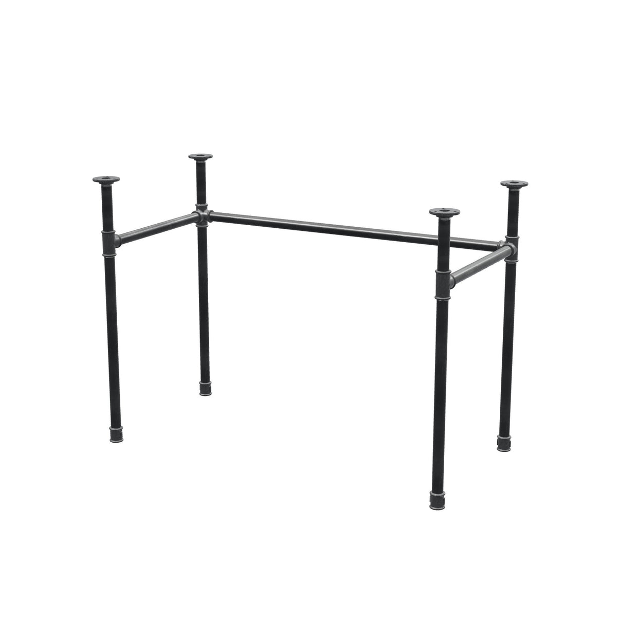 Stel til skrivebord, U-form, støbejern og stål Ø 27 mm, 101 × 51 cm, højde 71 cm
