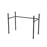 Stel til skrivebord, U-form, støbejern og stål Ø 27 mm, 101 × 51 cm, højde 71 cm