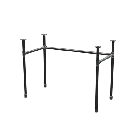 Stel til skrivebord, U-form, støbejern og stål Ø 27 mm, 101 × 51 cm, højde 71 cm
