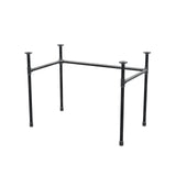 Stel til skrivebord, U-form, støbejern og stål Ø 27 mm, 101 × 61 cm, højde 71 cm