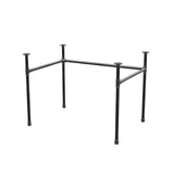 Stel til skrivebord, U-form, støbejern og stål Ø 27 mm, 101 × 71 cm, højde 71 cm