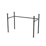Stel til skrivebord, U-form, støbejern og stål Ø 27 mm, 111 × 51 cm, højde 71 cm