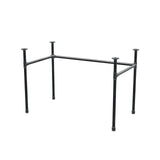 Stel til skrivebord, U-form, støbejern og stål Ø 27 mm, 111 × 61 cm, højde 71 cm