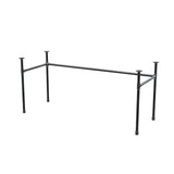 Stel til skrivebord, U-form, støbejern og stål Ø 27 mm, 161 × 61 cm, højde 71 cm