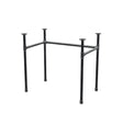 Stel til skrivebord, U-form, støbejern og stål Ø 27 mm, 81 × 51 cm, højde 71 cm