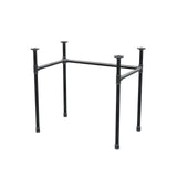 Stel til skrivebord, U-form, støbejern og stål Ø 27 mm, 81 × 51 cm, højde 71 cm