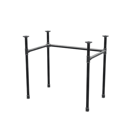 Stel til skrivebord, U-form, støbejern og stål Ø 27 mm, 81 × 51 cm, højde 71 cm
