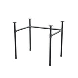 Stel til skrivebord, U-form, støbejern og stål Ø 27 mm, 81 × 61 cm, højde 71 cm
