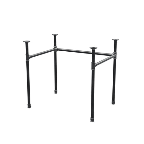 Stel til skrivebord, U-form, støbejern og stål Ø 27 mm, 81 × 61 cm, højde 71 cm