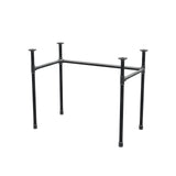 Stel til skrivebord, U-form, støbejern og stål Ø 27 mm, 91 × 51 cm, højde 71 cm