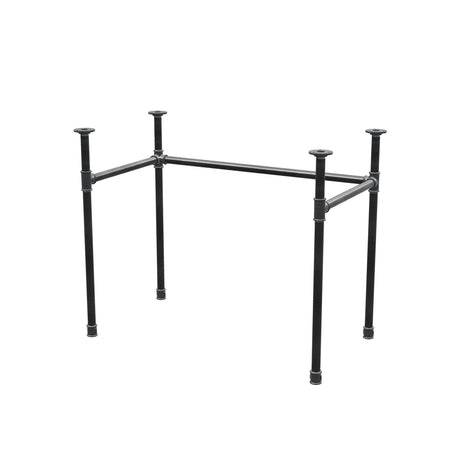 Stel til skrivebord, U-form, støbejern og stål Ø 27 mm, 91 × 51 cm, højde 71 cm