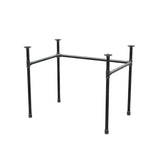 Stel til skrivebord, U-form, støbejern og stål Ø 27 mm, 91 × 61 cm, højde 71 cm