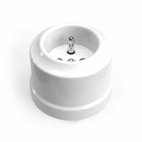 Vægstikkontakt i porcelæn — Fransk 2P+T 16 A / Hvid