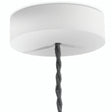 Rund roset i træ, Ø 120 mm — Hvid