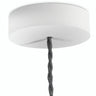 Rund roset i træ, Ø 120 mm — Hvid