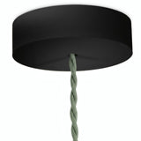 Rund roset i træ, Ø 120 mm — Sort