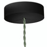 Rund roset i træ, Ø 120 mm — Sort