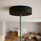 Rund roset i træ, Ø 120 mm — Sort