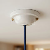 Roset i glaseret keramik — Ø 130 mm / Hvid
