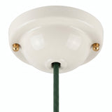 Roset i glaseret keramik — Ø 130 mm / Hvid